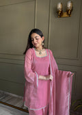 Pink Salwar Suit With Sequins Embroidery Work