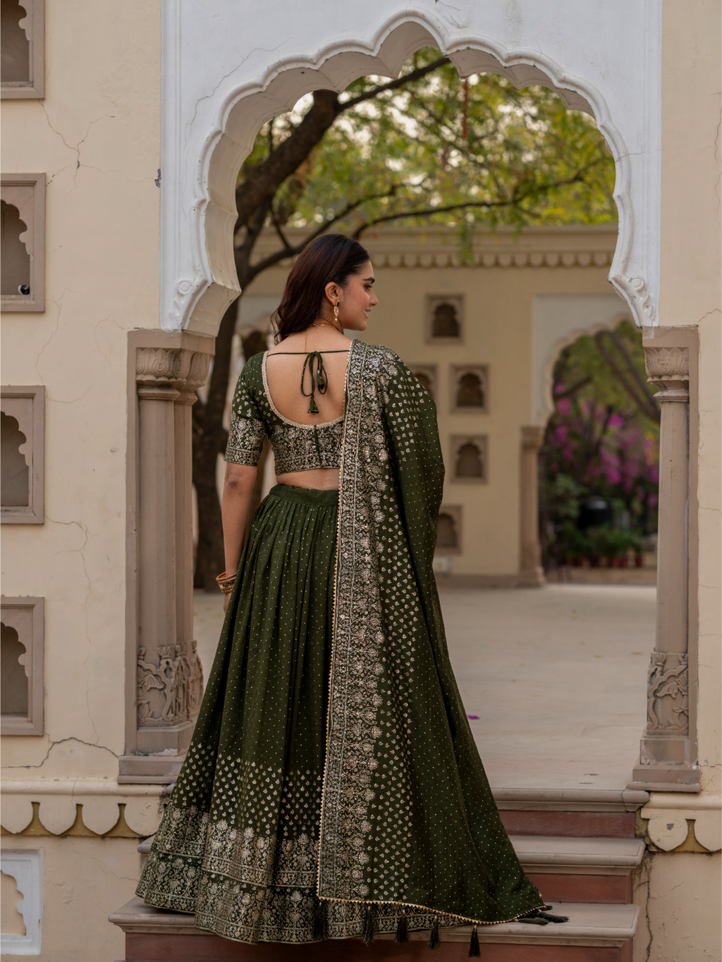 Mehandi Lehenga Choli Set