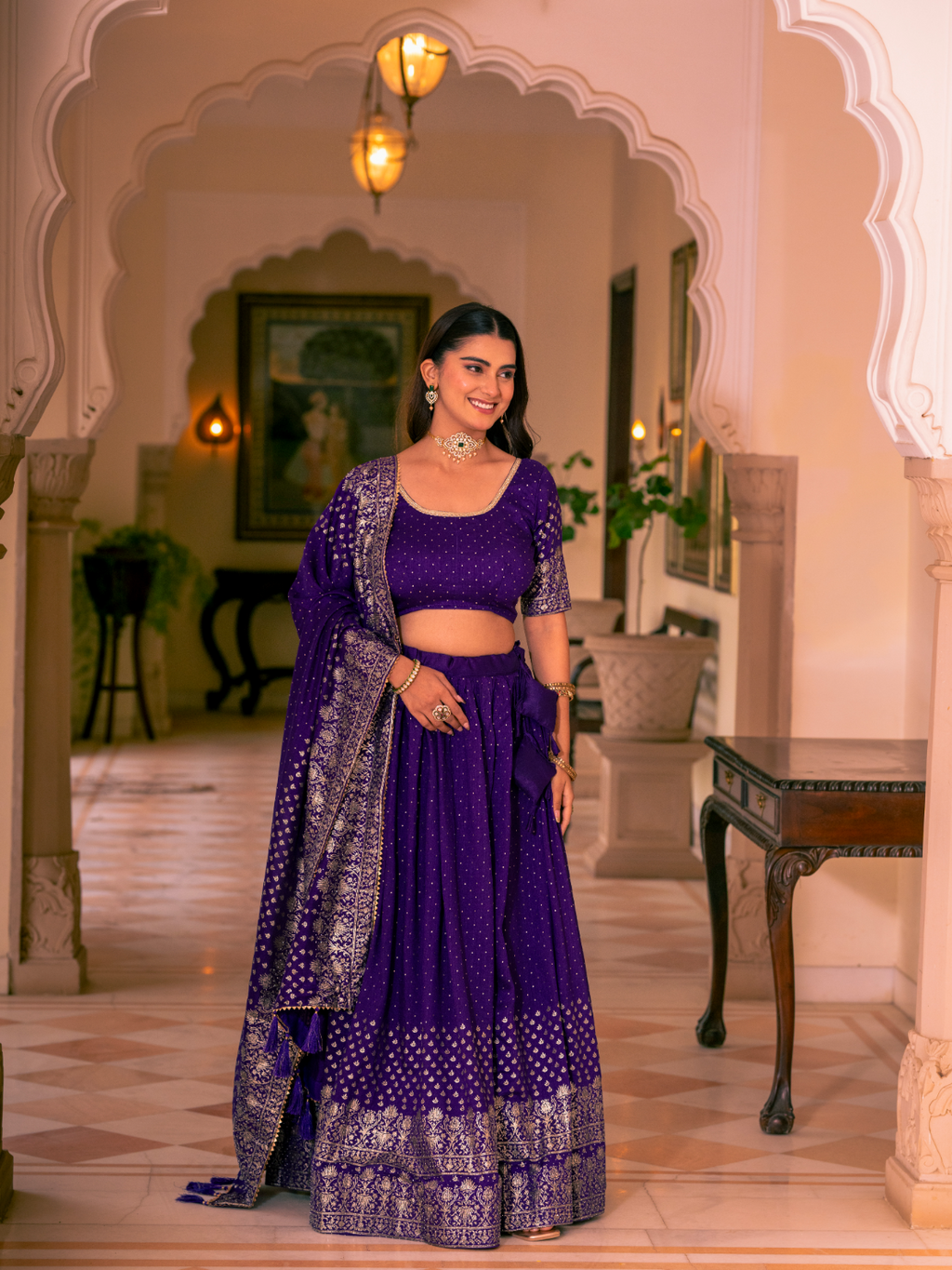Purple Lehenga Choli Set
