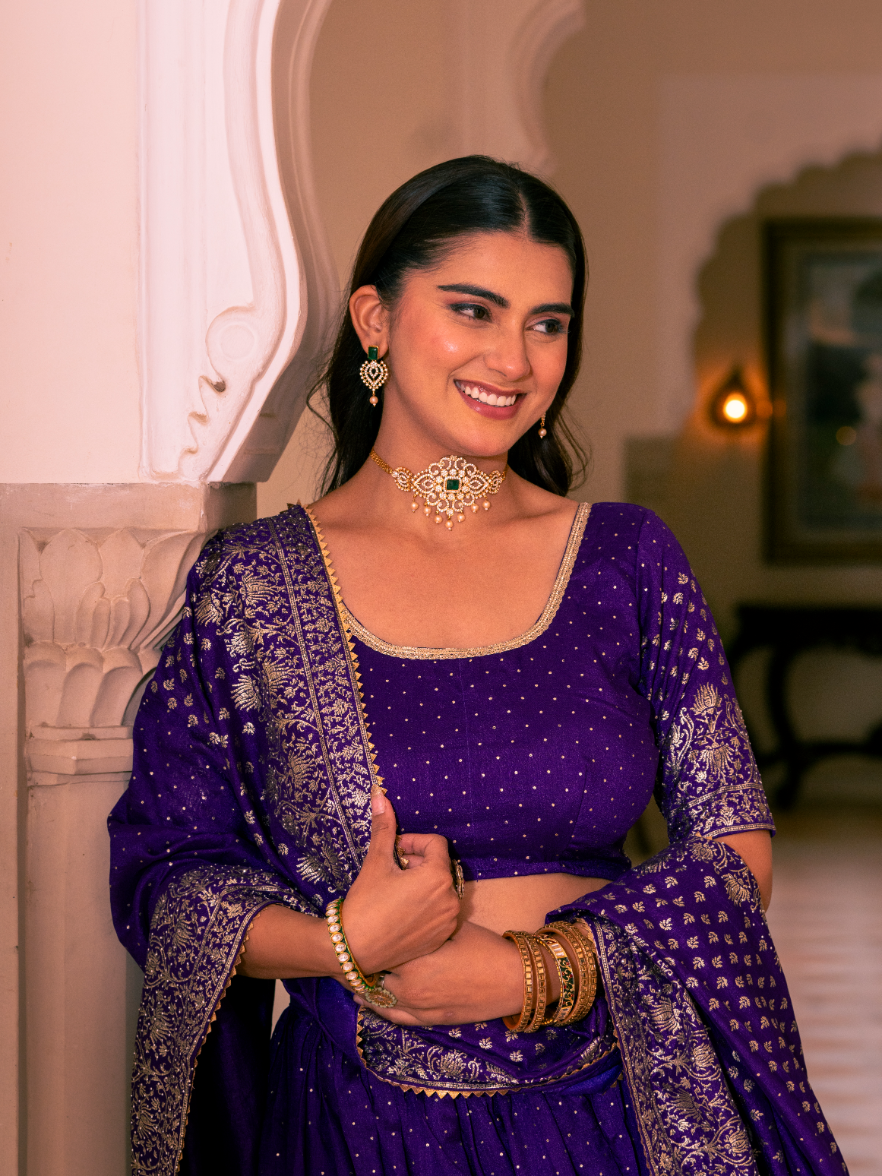Purple Lehenga Choli Set