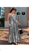 Gingham Tiered Midi Dress